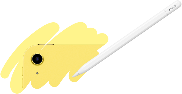 Egy Apple Pencil vonásai felfedik egy iPad hátlapját a hátoldali kamerával